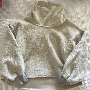 Free People Elk Mountain Funnel Neck Drop Shoulder Long Sleeve Fleece Knit